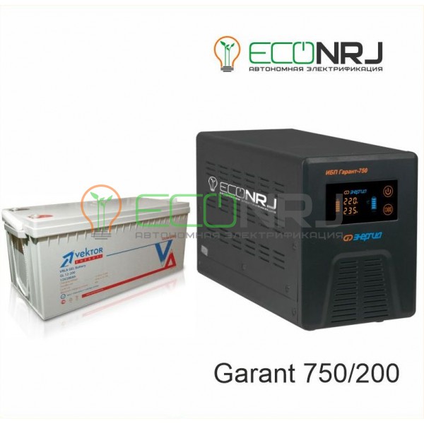 Инвертор (ИБП) Энергия ПН-750 + Аккумуляторная батарея Vektor GL 12-200