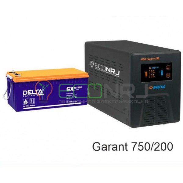 Инвертор (ИБП) Энергия ПН-750 + Аккумуляторная батарея Delta GX 12-200