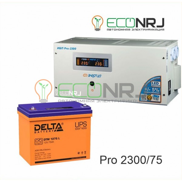 Инвертор (ИБП) Энергия PRO-2300 + Аккумуляторная батарея Delta DTM 1275 L