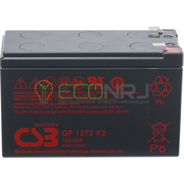 Аккумуляторная батарея CSB GP1272 F2 (12V28W) 