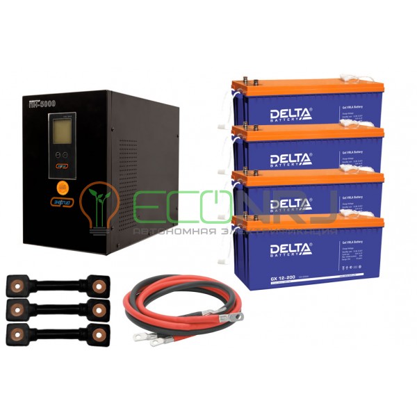 Инвертор (ИБП) Энергия ПН-5000 + Аккумуляторная батарея Delta GX 12-200